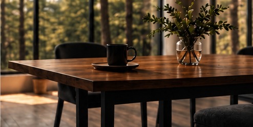 Ambiente cálido con detalles de madera